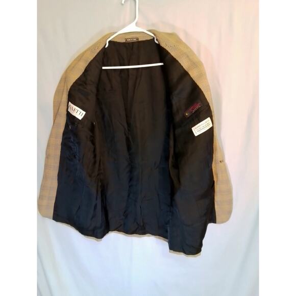 Zanetti Wool Tan / Brown / White / Black Sports Coat - Picture 3 of 4